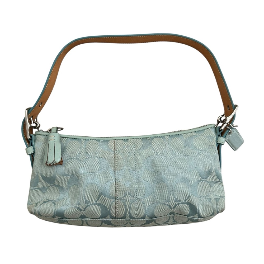 RARE 00s Y2K Coach Hampton Light Powder Blue monogram purse shoulder bag
